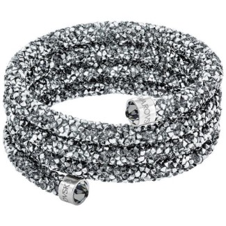Crystaldust Armband breit grau Swarovski drei Runden-5277588