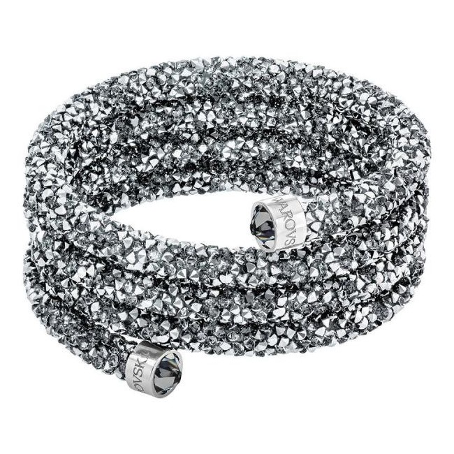 Crystaldust Bracelet Wide Grey Swarovski three laps-5277588