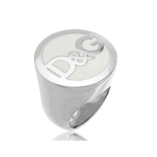 Stahl und Emaille-Ring-DJ0073