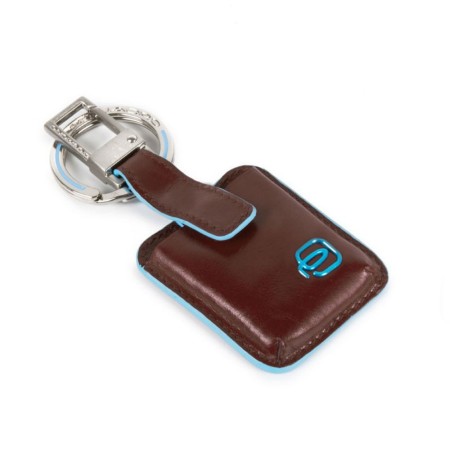 Piquadro AC3954B2 Connequ Brown-Blue Square Keychain/T/MO