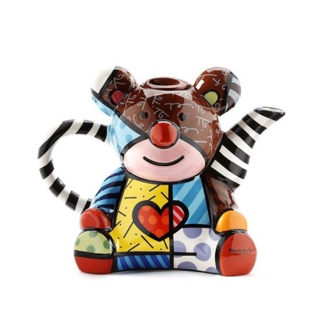 Teiera grande Romero Britto Orso Bear in ceramica decorata - 334411