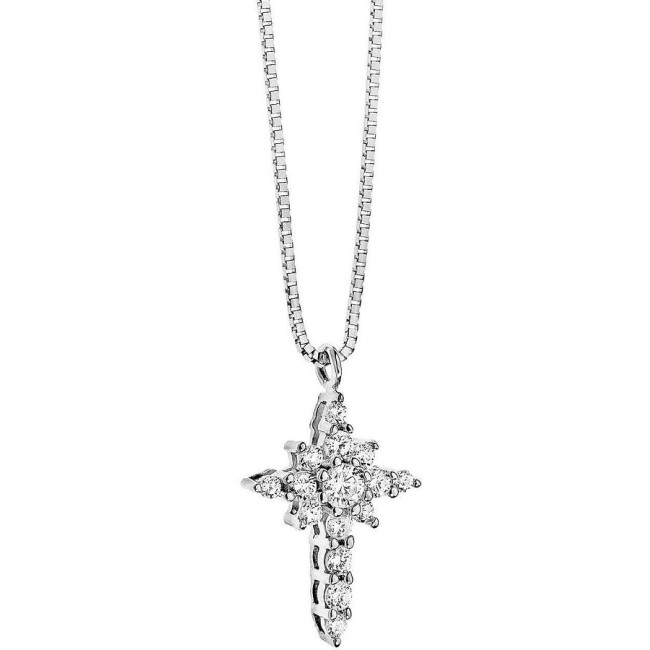 Cross Necklace Jewelry gold snowflake Light and bright Comets-GLB782