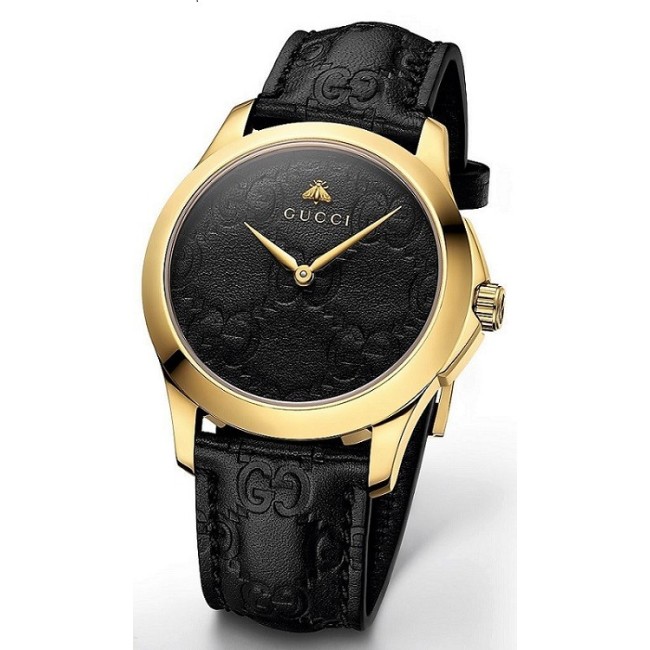 Orologio Gucci G-Timeless Signature nero pelle - YA126581