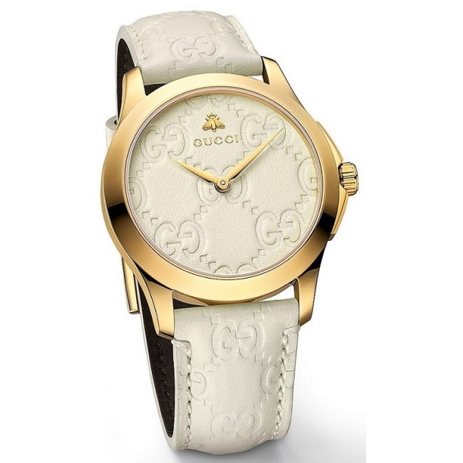 Gucci G-Timeless Signature White Leather-YA126580