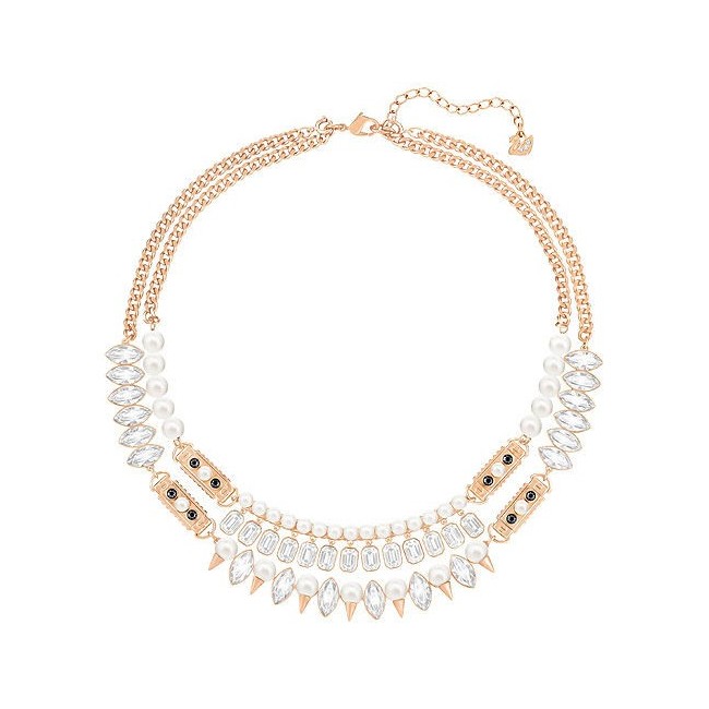 Swarovski Collana collier Gangster cristalli e perle rosè - 5252008