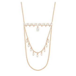 Swarovski Crystal and Pearl Necklace plated Gangster-5265345