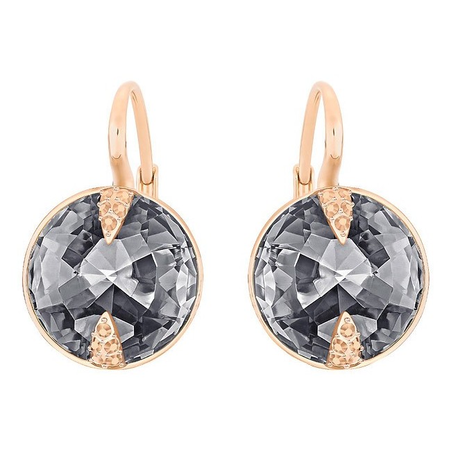 Swarovski Crystal rose vergoldete Ohrringe Globe 5276285-grau