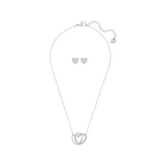Swarovski Set Dear hearts intertwined silver-5346124