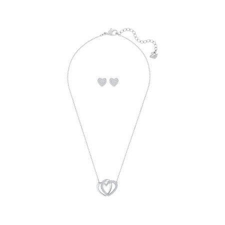 Swarovski Set Liebe Herzen verflochten Silber-5346124