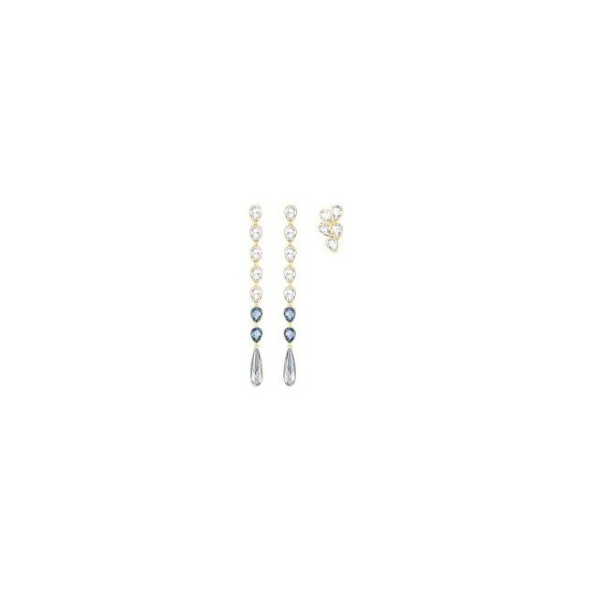 Swarovski blue and gold pendant earrings Set Gipsy-5264975