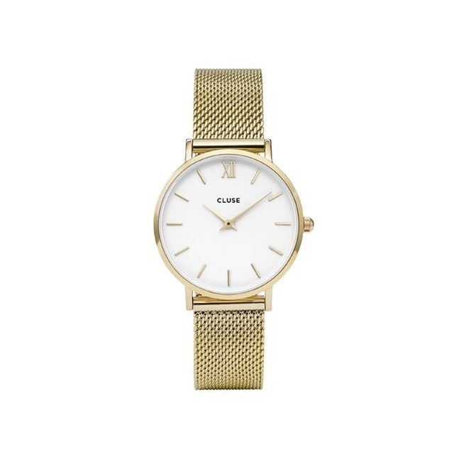 CLUSE-CLUCL30010 mesh gold plated watches Minuit