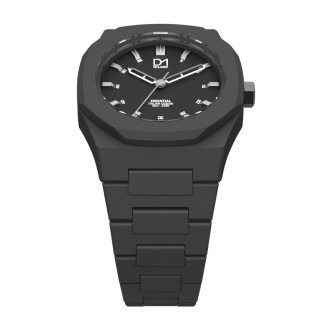 Octagonal ring grey Milan line Essential watch D1-ES02