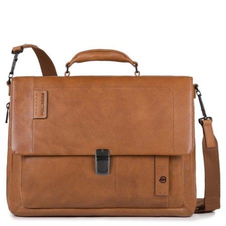 Piquadro line P15PLUS leather expandable folder