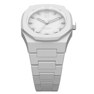 Watch white octagonal ring-Milan line Monochrome D1 MO03