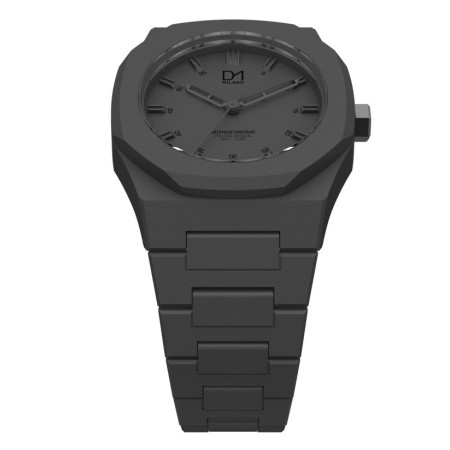 Orologio D1 Milano linea Monochrome grigio con ghiera ottagonale - MO02
