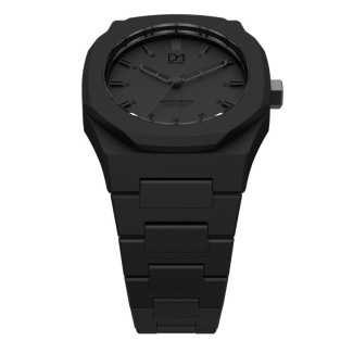 Sehen Sie schwarze achteckige Ring-Mailand Linie Monochrom D1 MO01