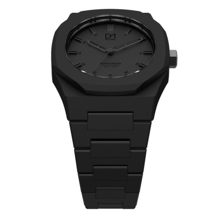 Sehen Sie schwarze achteckige Ring-Mailand Linie Monochrom D1 MO01