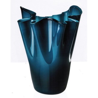 Vaso Venini Opalino Calla Verde Menta e Talpa in Edizione Limitata