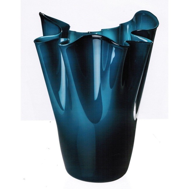 Calla Mint green and Opaline vase Venini Mole in limited edition