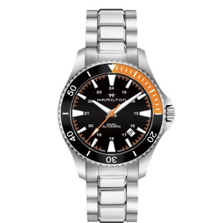Orologio Khaki Navy Scuba Automatico ghiera arancio H82305131