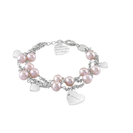 Bracciale Salvini Just a Pearl in argento con Perle, Cuori e diamante
