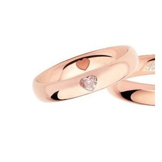 Faith Rose gold plated woman with heart shaped diamond L2977DR