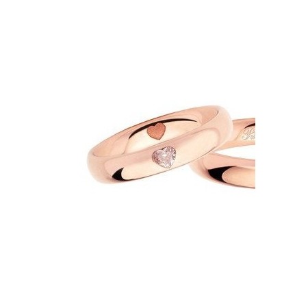 Faith Rose gold plated woman with heart shaped diamond L2977DR