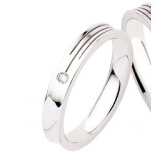 Faith White Gold Plate with Bright Line Dial - L2983DB