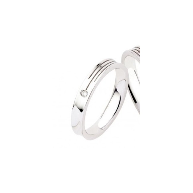 Faith White Gold Plate with Bright Line Dial - L2983DB