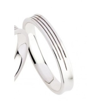 Faith White gold chalk line Dial with concave lines - L2983UB