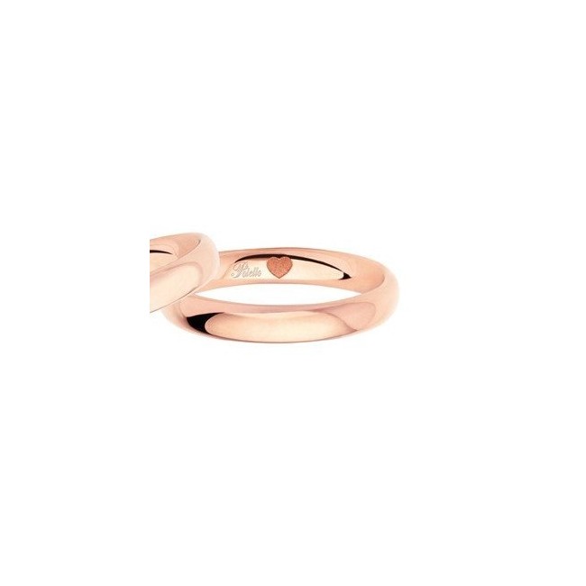 Fede Polello in oro rosa con cuore interno - L2977UR
