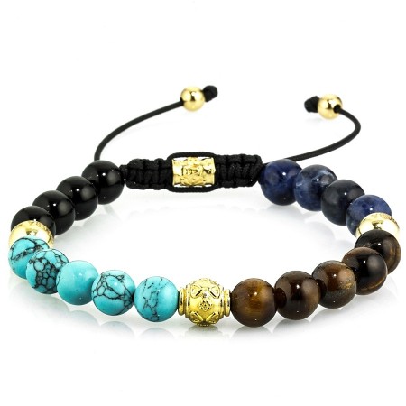 Bracciale Gerba uomo donna multicolor con cordino - ANTIGUA