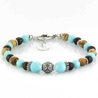 Multicolor Elastic Women's Tassel Bracelet - TURQUOISE COLORS