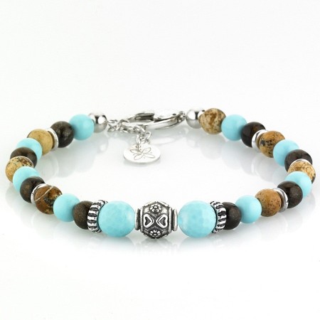 Multicolor Elastic Women's Tassel Bracelet - TURQUOISE COLORS