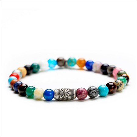 Bracciale Gerba uomo donna multicolor elastico - RAINBOW