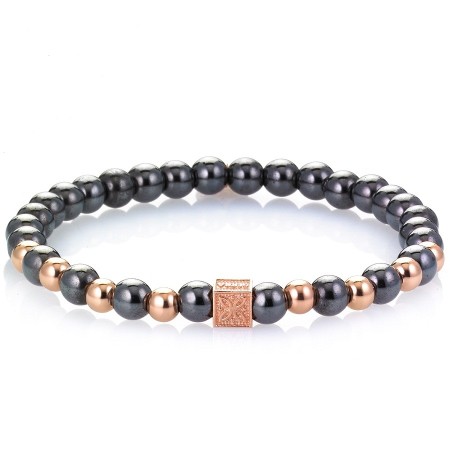 Woman in Gerba Man in Hematite and Rosé Silver - DAVID