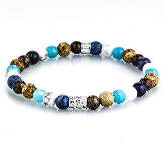 Bracciale Gerba uomo donna multicolor elastico - ASPEN
