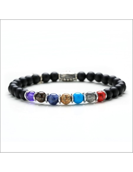 Bracciale Gerba uomo donna multicolor elastico - BLACK COLORS