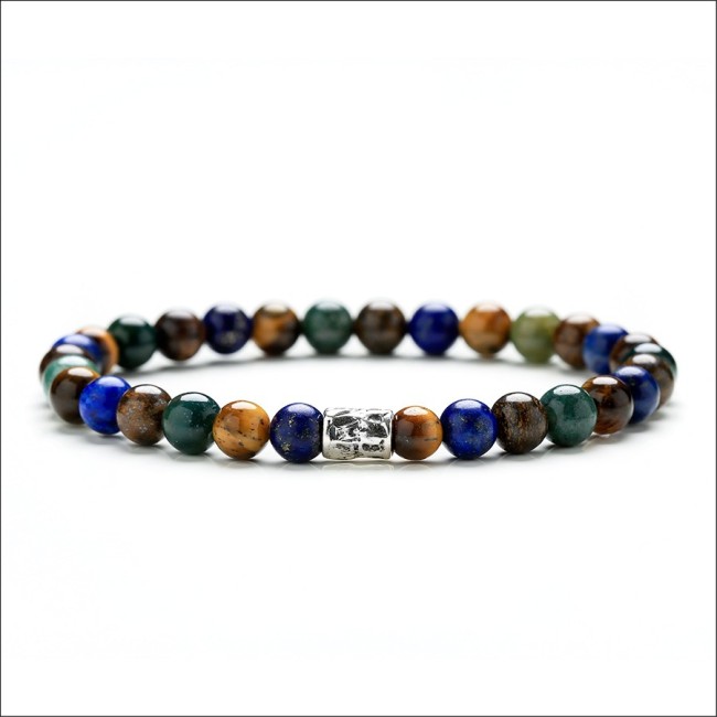 Mehrfarbiges elastisches Frauen-Troddel-Armband - MAGISCHER WALD