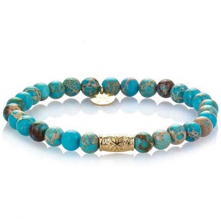 Türkis-Elastik-Frauen-Knöchel-Armband - NICOLAS