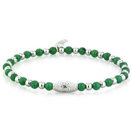 Elastic green elephant woman's tire Gerba bracelet - FOUR GREEN
