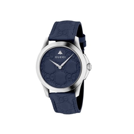 Gucci zeitlose blaue Leder Uhr - YA1264032