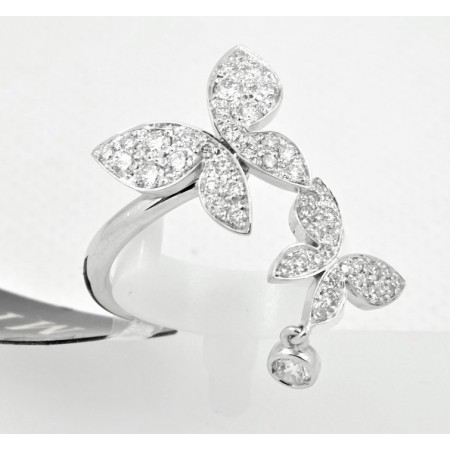 Mimi Butterflies Ring in White Gold and Diamonds  - A656B8B