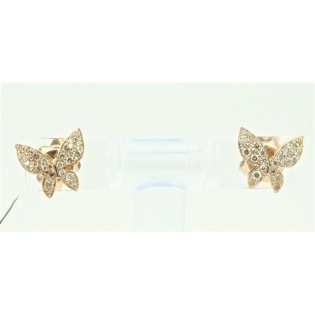 Mimì Butterfly earrings in rosè gold and diamond - O659R8M