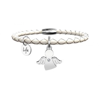 Bracciale Kidult donna Angelo Custode pelle bianca - 231522