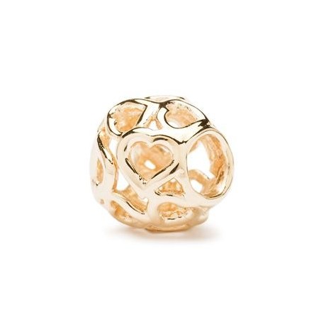 Blumenstrauß von Herzen in 18kt Gold-21825