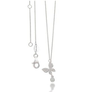 Collana Mimì con Farfalla in Oro bianco e Diamanti -  P656B8B
