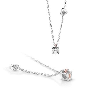 Collana Salvini collezione Battito in oro bianco e rosa con brillante - 20074782