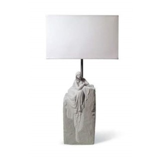 Lladrò Lampe Frau meditiert in Porzellan - 01008551