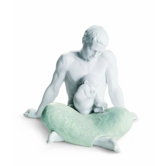 Sculpture Lladrò The Satin Porcelain Father - 01008407